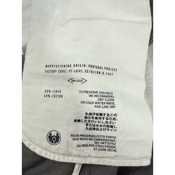 Apolis Global Citizen‎ Men's Cotton Linen Civilian Chino Pants Gray 32x30 - Picture 10 of 10